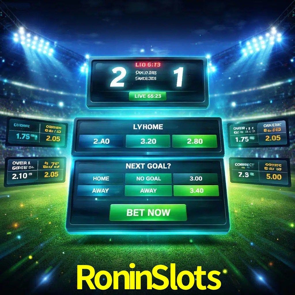 Vista de apuestas en vivo RoninSlots durante un partido en curso