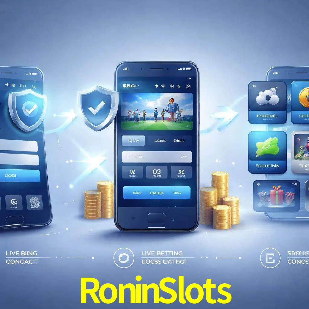 Pasos de acceso a la app RoninSlots en pantalla de teléfono móvil